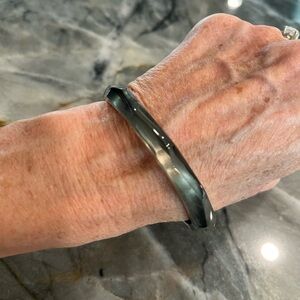 ALEXIS BITTAR GRAY LUCITE BANGLE